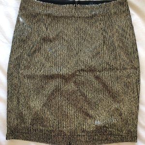 Gold Sequined Mini-Skirt